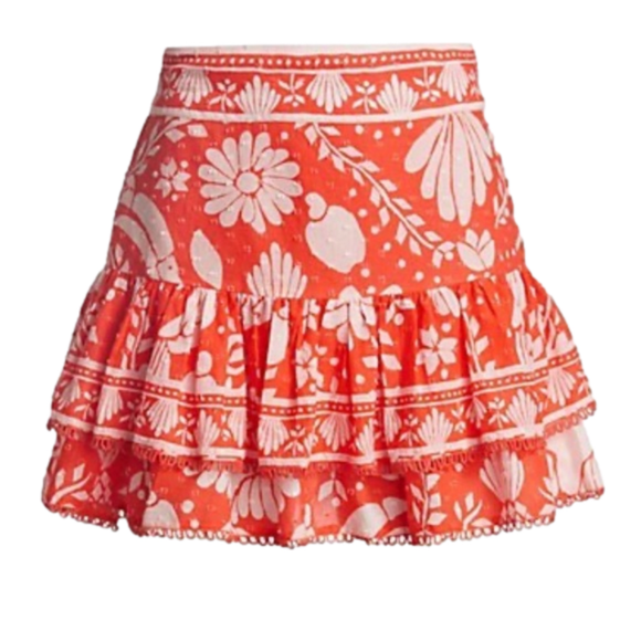 FARM Rio Dresses & Skirts - FARM RIO orange neon jungle mini skirt | size M NWT